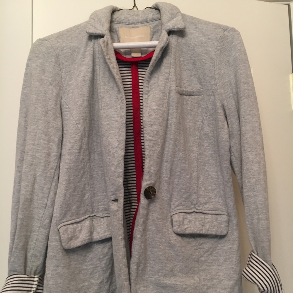 Light grey jersey knit jacket